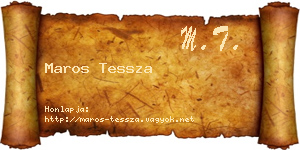 Maros Tessza névjegykártya